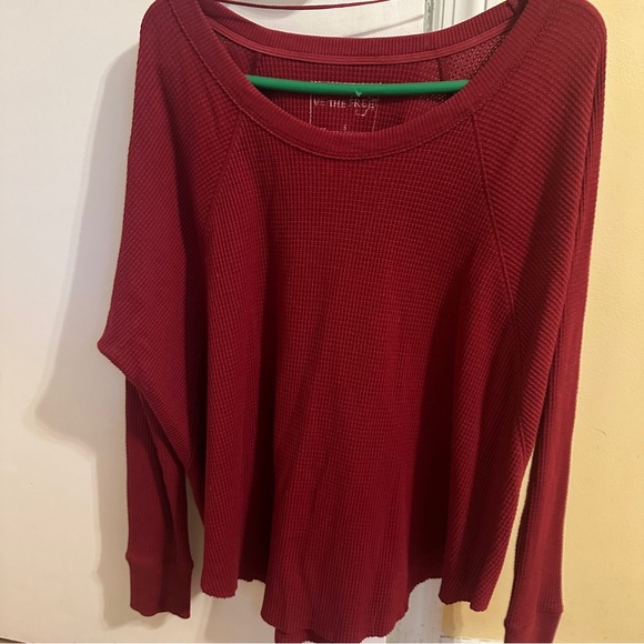 Free People We The Free Thermal Oversized red women S - Picture 9 of 11